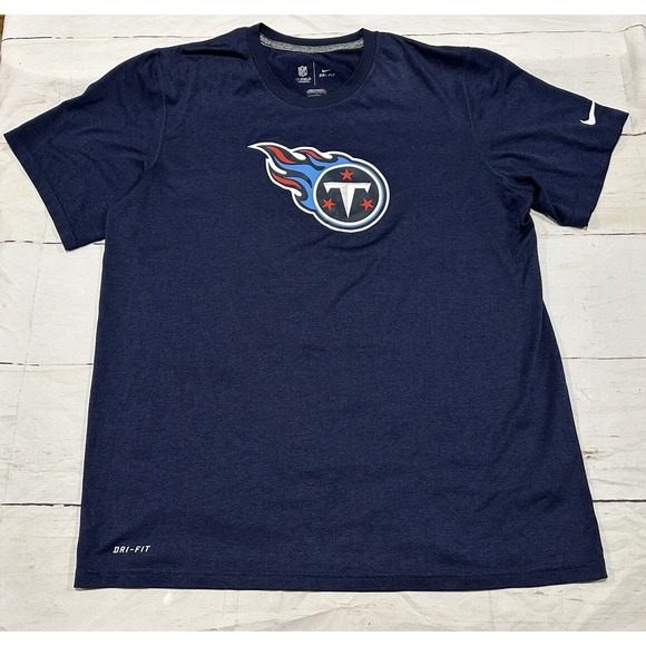 Nike Other - Tennessee Titans Shirt Adult Large Blue Navy Nike Dri Fit‎ NFL Football Mens*